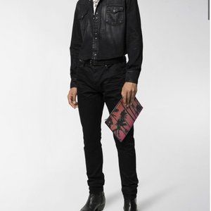 Saint Laurent Paris YSL Sunset Palm Tree Travel Pouch